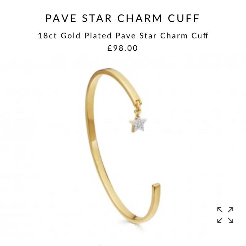 Missoma gold plated bracelet with charm